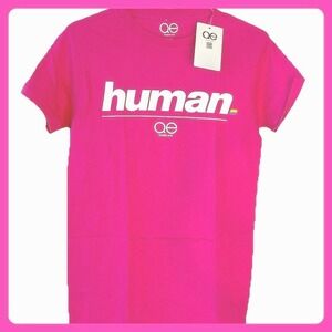 New W/Tags Queer Eye T-Shirt Pink Human Tee Rainbow Adult Unisex Sz.‎ L